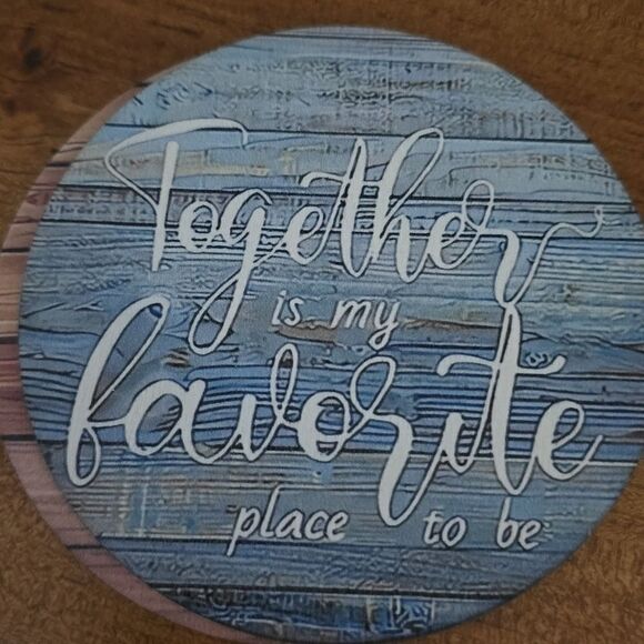 Coaster 6 piece set farmhouse wooden - Picture 4 of 8